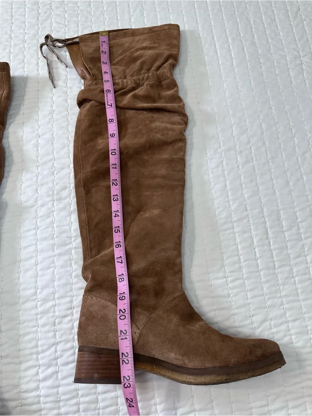See by Chloé Jona Slouchy Cognac Suede Over-the-Knee Slouch Boots Size 39 or 8